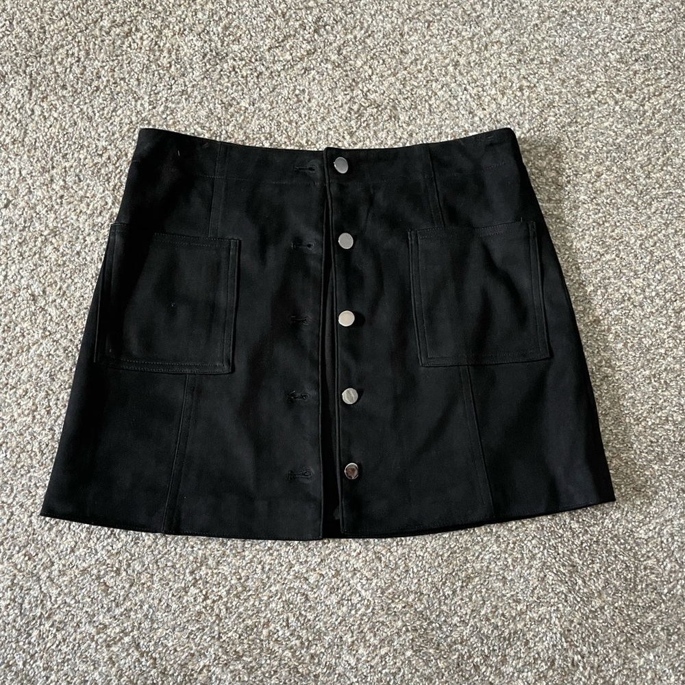 Black velvet skirt
